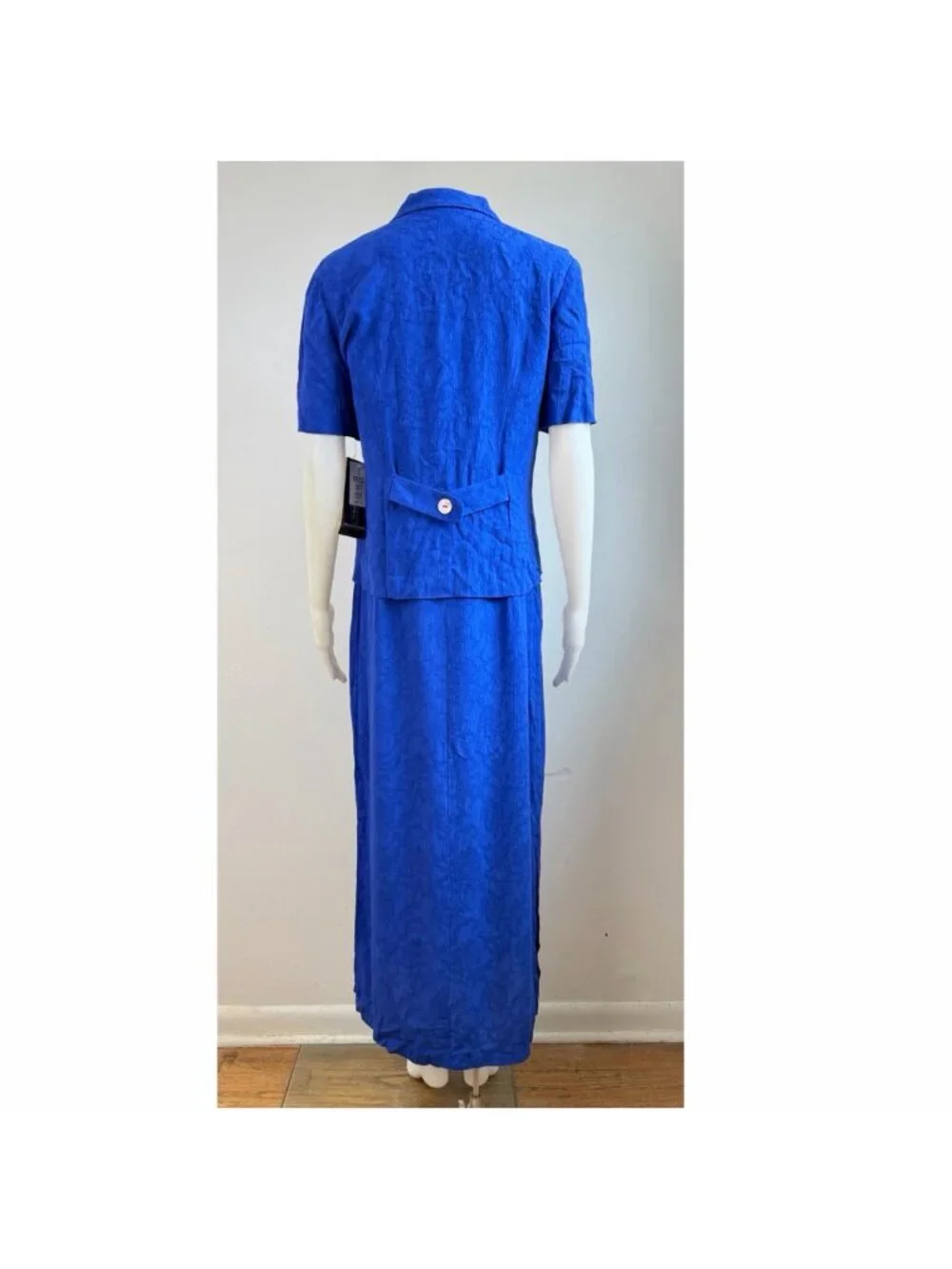 Vintage Floral Jacquard Dress & Top Set Size Medium 90s Rayon Co Ord Oufit Set M